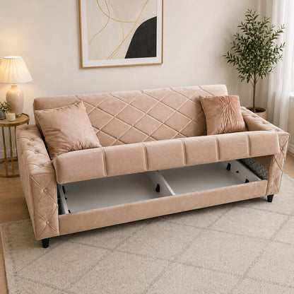 3 Seater Sofabed with Storage– Style Meets Smart Living